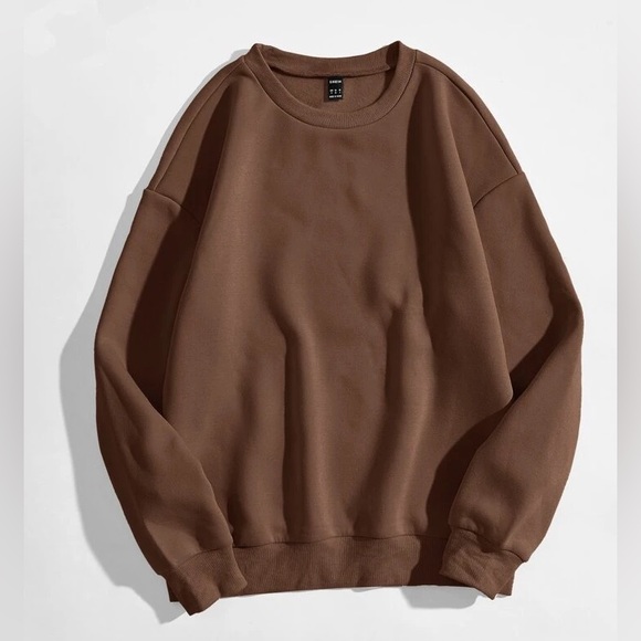 SHEIN Plus Solid Drop Shoulder Sweatshirt - Picture 1 of 10